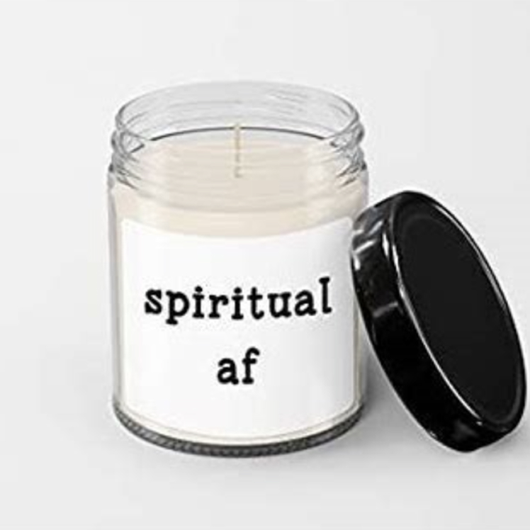 Spiritual AF - Hand-Poured Soy Wax Candle 9oz
